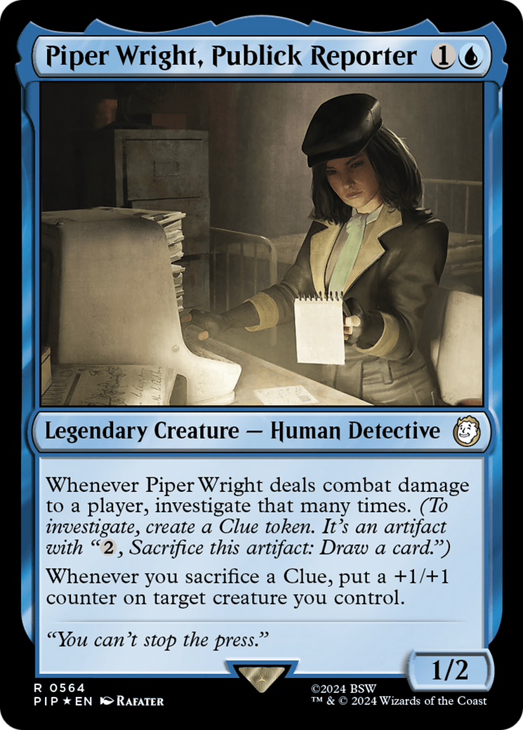 Piper Wright, Publick Reporter (Surge Foil) [Fallout] | Black Swamp Games
