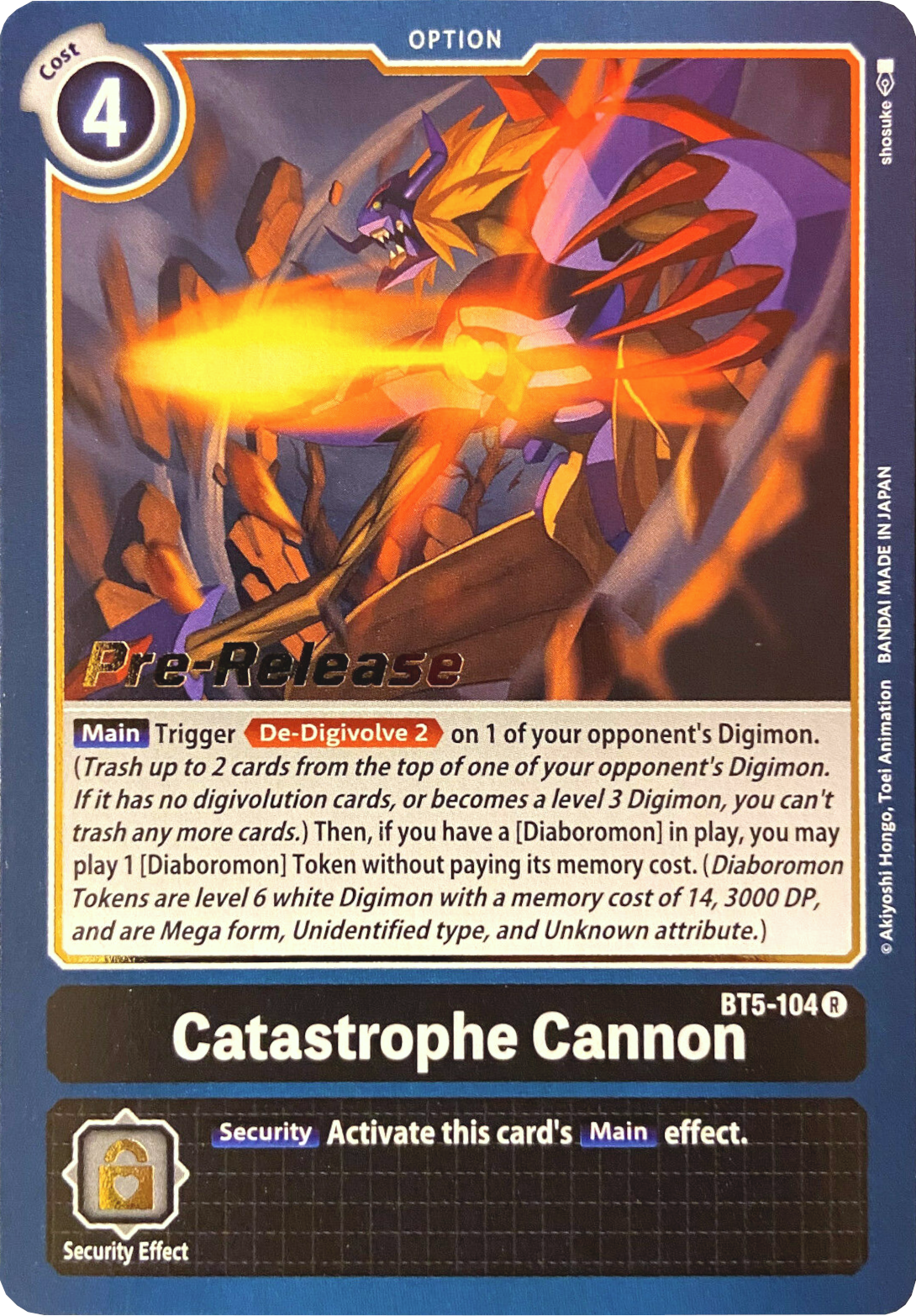 Catastrophe Cannon [BT5-104] [Battle of Omni Pre-Release Promos] | Black Swamp Games