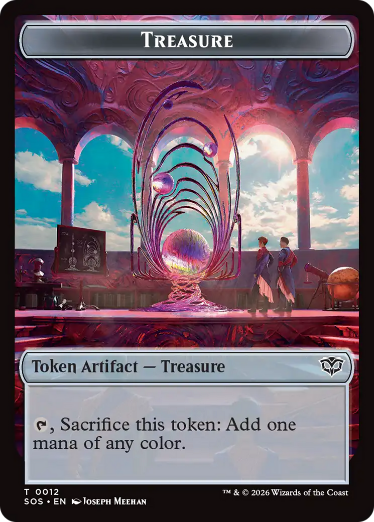 Elemental (0003) // Treasure Double-Sided Token [Secrets of Strixhaven Tokens] | Black Swamp Games