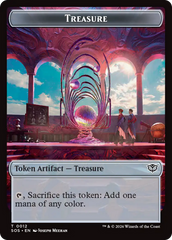 Elemental (0003) // Treasure Double-Sided Token [Secrets of Strixhaven Tokens] | Black Swamp Games