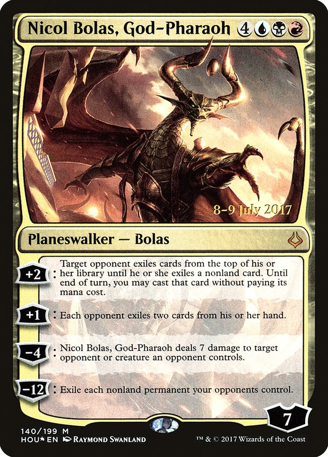 Nicol Bolas, God-Pharaoh [Hour of Devastation Prerelease Promos] | Black Swamp Games