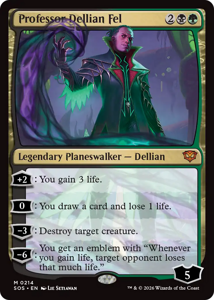 Professor Dellian Fel [Secrets of Strixhaven] | Black Swamp Games