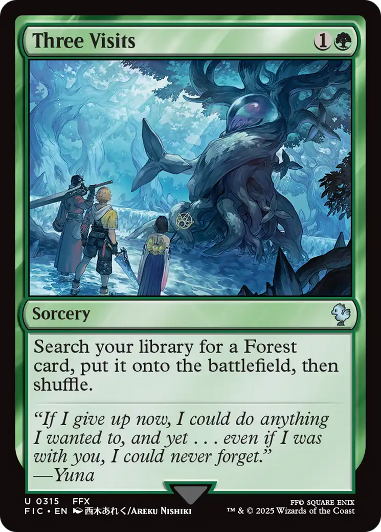 Three Visits [FINAL FANTASY Commander] | Black Swamp Games