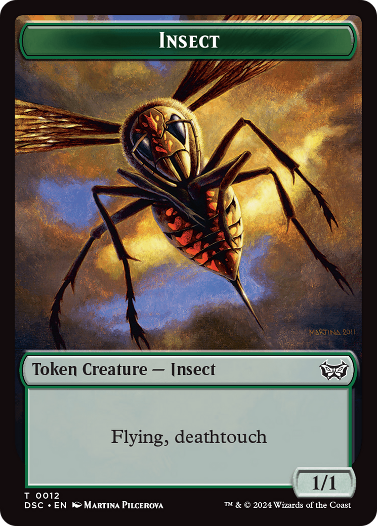 Insect (0012) // Spider Double-Sided Token [Duskmourn: House of Horror Commander Tokens] | Black Swamp Games