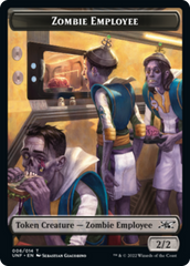 Zombie Employee // Treasure (013) Double-Sided Token [Unfinity Tokens] | Black Swamp Games