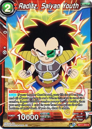 Raditz, Saiyan Youth (BT11-005) [Vermilion Bloodline 2nd Edition] | Black Swamp Games