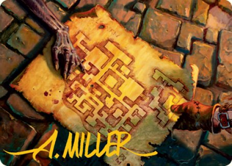 Dungeon Map Art Card (Gold-Stamped Signature) [Dungeons & Dragons: Adventures in the Forgotten Realms Art Series] | Black Swamp Games