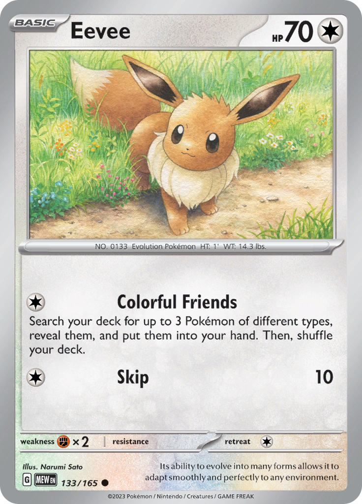 Eevee (133/165) [Scarlet & Violet: 151] | Black Swamp Games