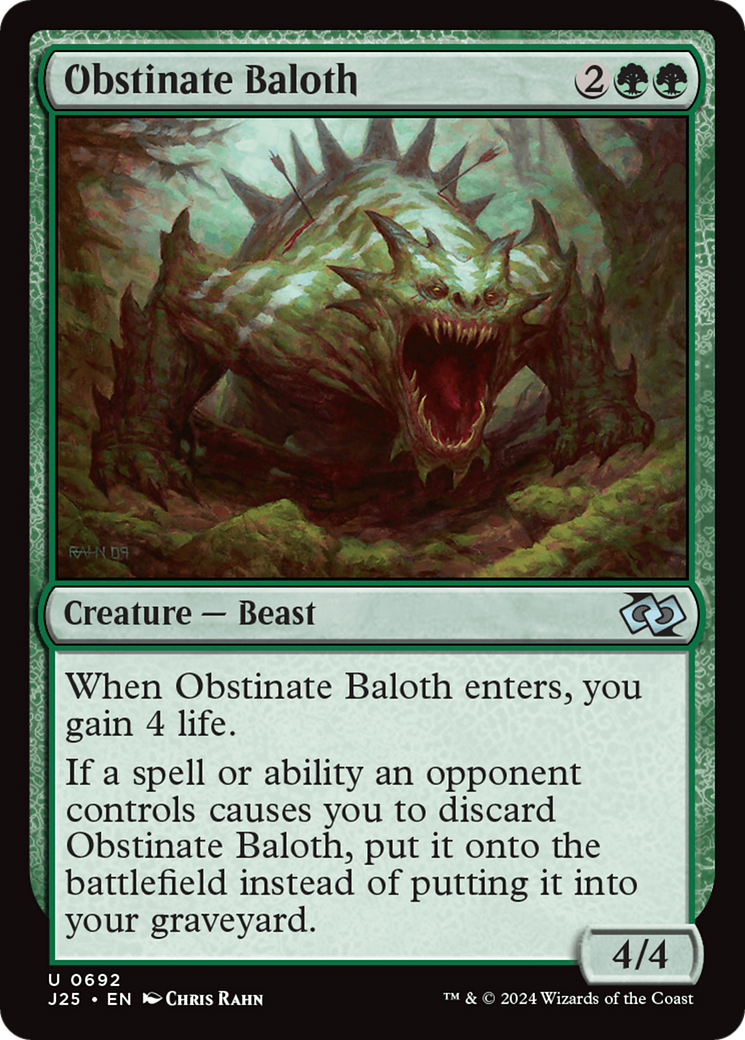 Obstinate Baloth [Foundations Jumpstart] | Black Swamp Games