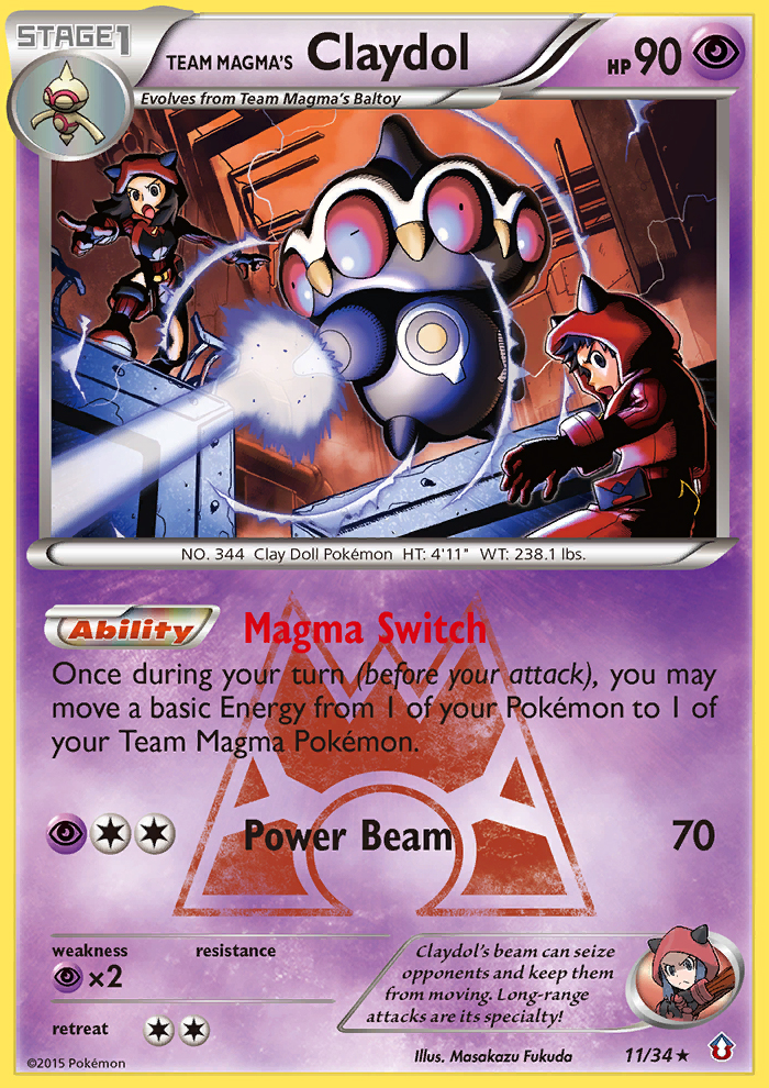 Team Magma's Claydol (11/34) [XY: Double Crisis] | Black Swamp Games