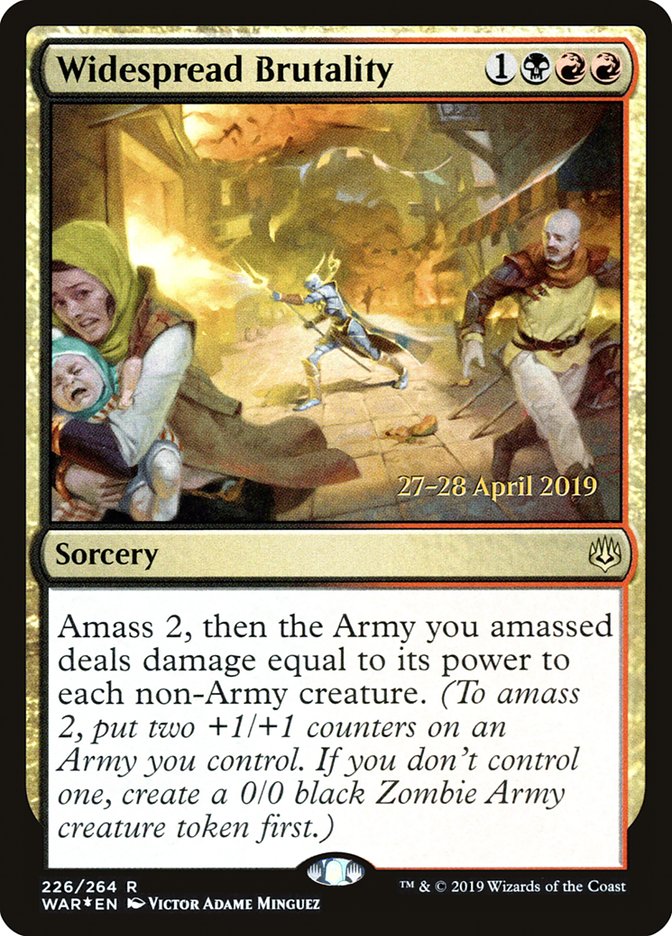 Widespread Brutality [War of the Spark Prerelease Promos] | Black Swamp Games