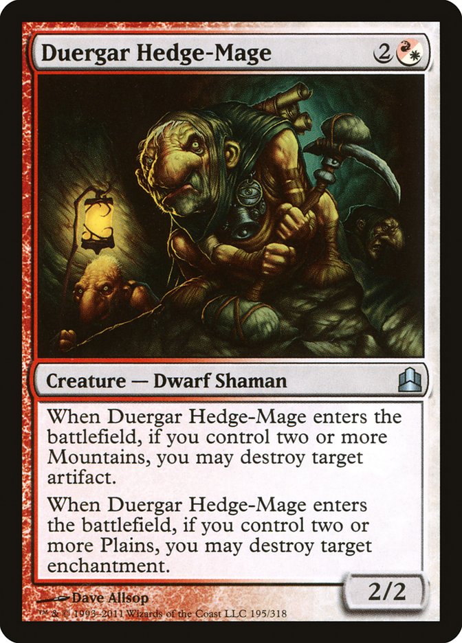 Duergar Hedge-Mage [Commander 2011] | Black Swamp Games