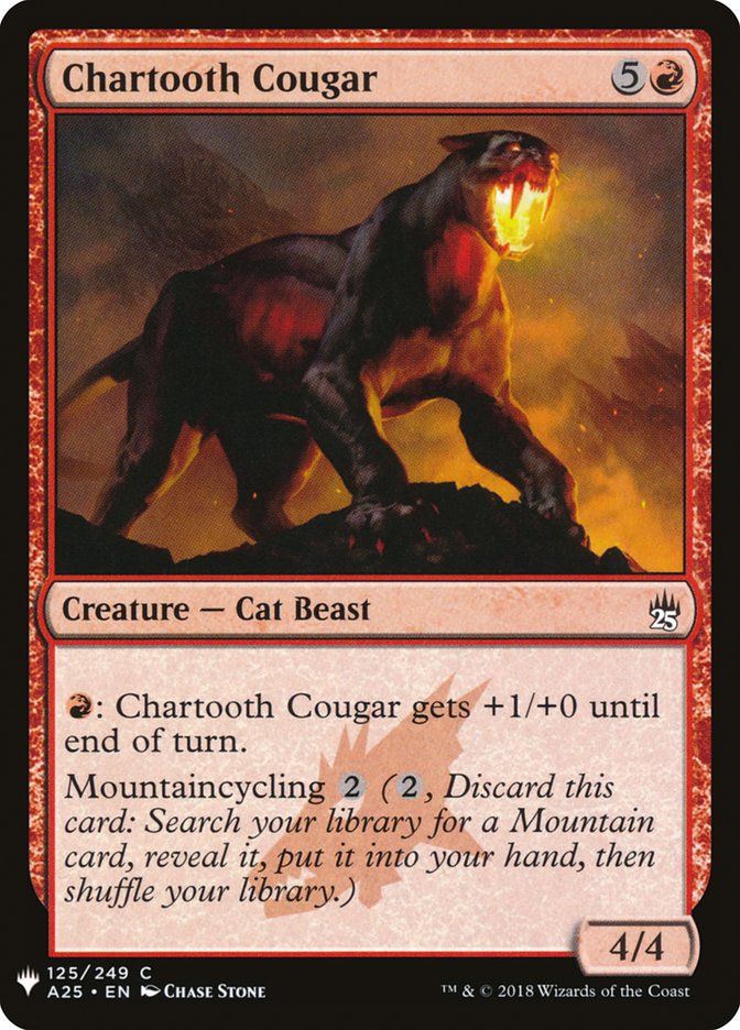 Chartooth Cougar [Mystery Booster] | Black Swamp Games