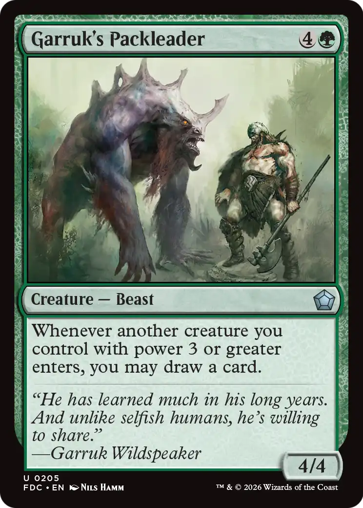 Garruk's Packleader [Foundations Commander] | Black Swamp Games