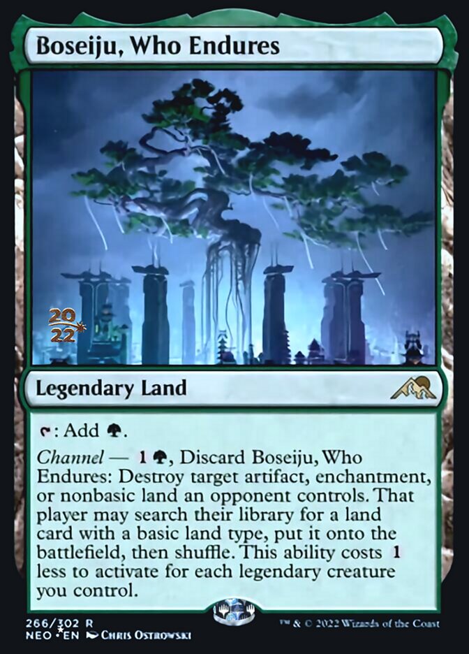 Boseiju, Who Endures [Kamigawa: Neon Dynasty Prerelease Promos] | Black Swamp Games