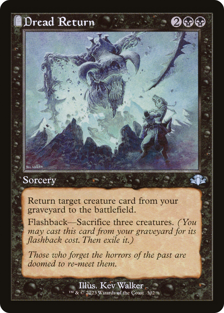 Dread Return (Retro) [Dominaria Remastered] | Black Swamp Games