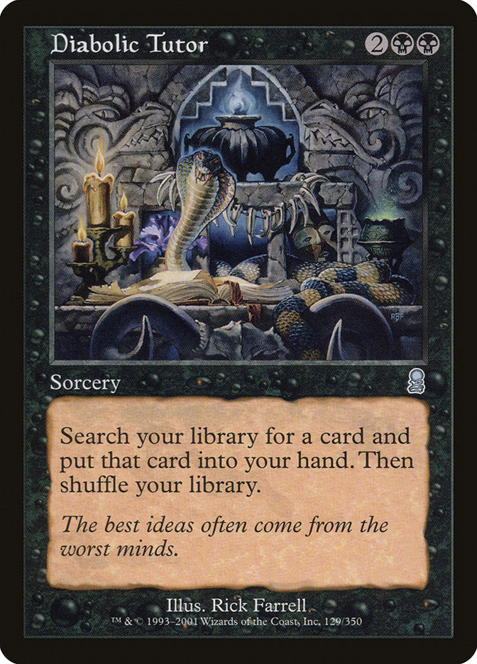 Diabolic Tutor [Odyssey] | Black Swamp Games