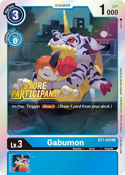 Gabumon [BT1-029] (Store Participant) [Release Special Booster Promos] | Black Swamp Games