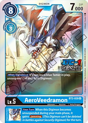 AeroVeedramon [BT2-028] (DC-1 Grand Prix) [Release Special Booster Promos] | Black Swamp Games