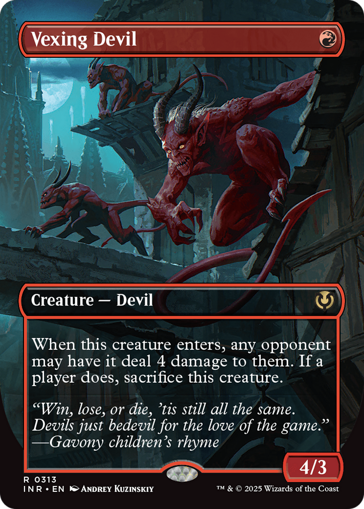 Vexing Devil (Borderless) [Innistrad Remastered] | Black Swamp Games