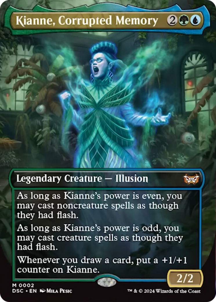 Kianne, Corrupted Memory (Borderless) [Duskmourn: House of Horror Commander] | Black Swamp Games