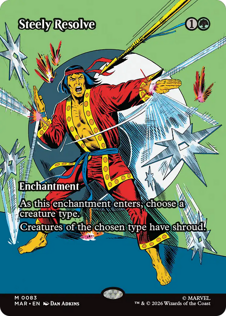 Steely Resolve (Borderless) [Marvel Universe: Eternal-Legal] | Black Swamp Games