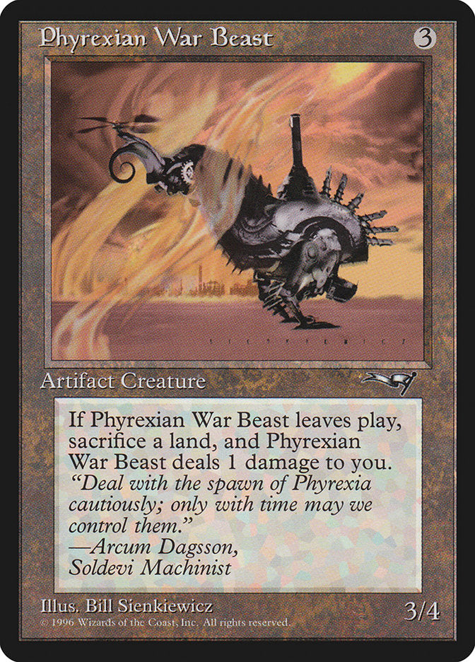 Phyrexian War Beast (Signature on Right) [Alliances] | Black Swamp Games