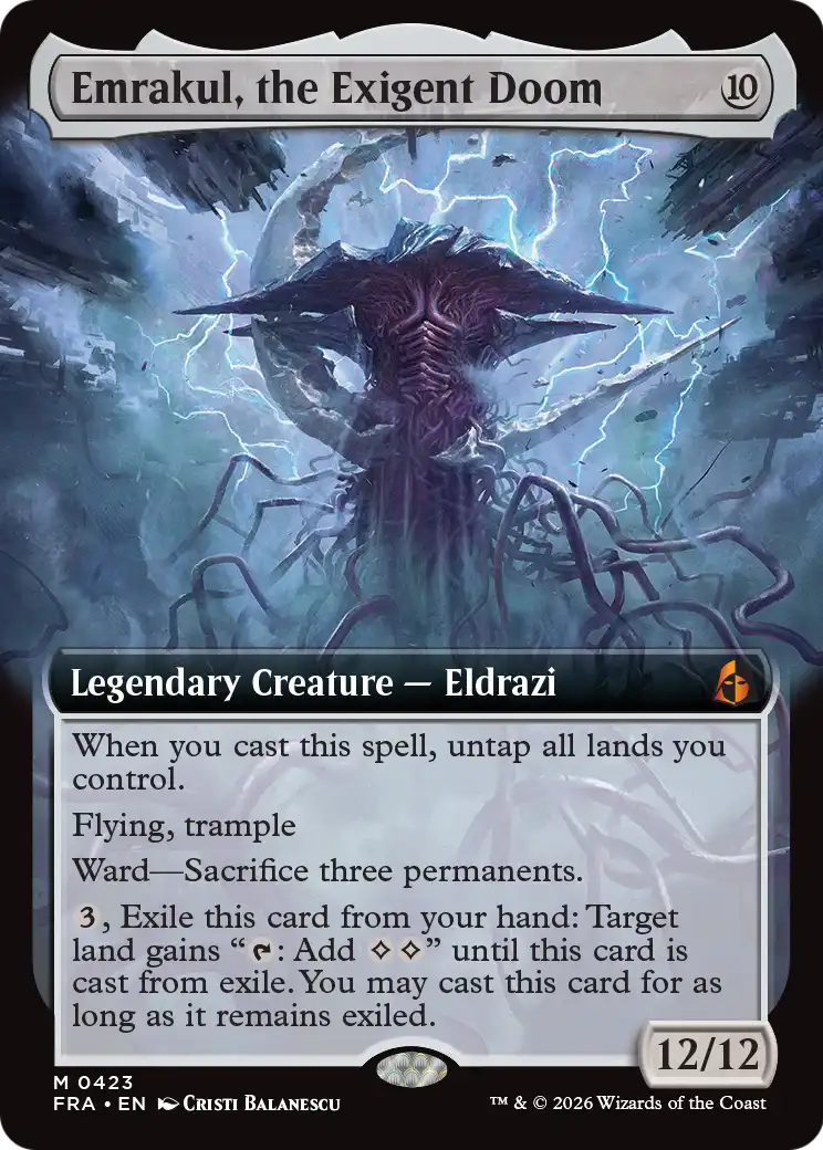 Emrakul, the Exigent Doom (Extended Art) [Reality Fracture] | Black Swamp Games