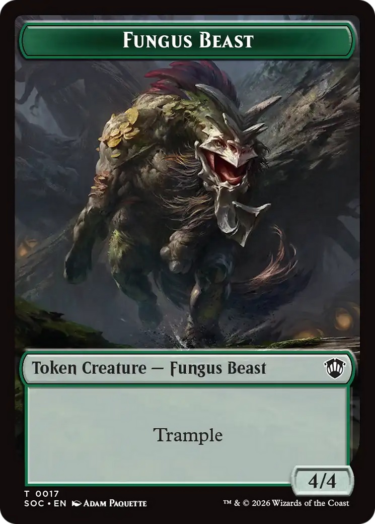 Goat // Fungus Beast Double-Sided Token [Secrets of Strixhaven Commander Tokens] | Black Swamp Games