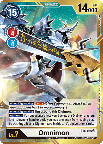 Omnimon [BT5-086] (Alternate Art - As'Maria) [Battle of Omni] | Black Swamp Games