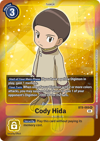 Cody Hida [BT8-089] (Alternative Art - Box Topper) [New Awakening] | Black Swamp Games