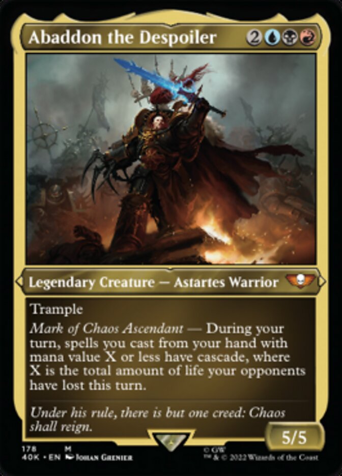 Abaddon the Despoiler (Display Commander) (Surge Foil) [Warhammer 40,000] | Black Swamp Games