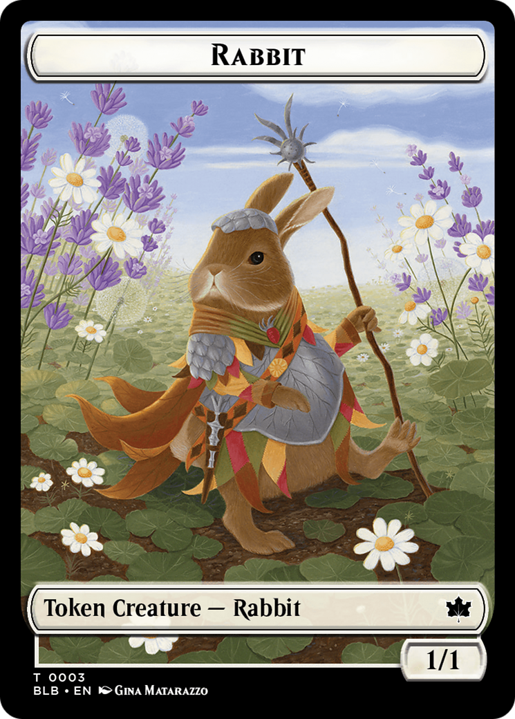 Rabbit // Poison Counter Double-Sided Token [Bloomburrow Commander Tokens] | Black Swamp Games