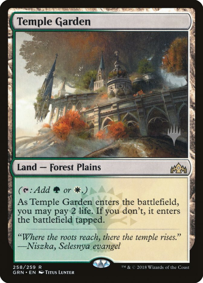 Temple Garden (Promo Pack) [Guilds of Ravnica Promos] | Black Swamp Games