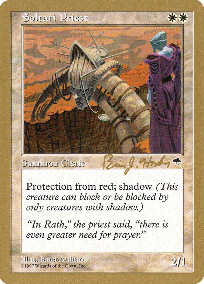 Soltari Priest (Brian Hacker) [World Championship Decks 1998] | Black Swamp Games