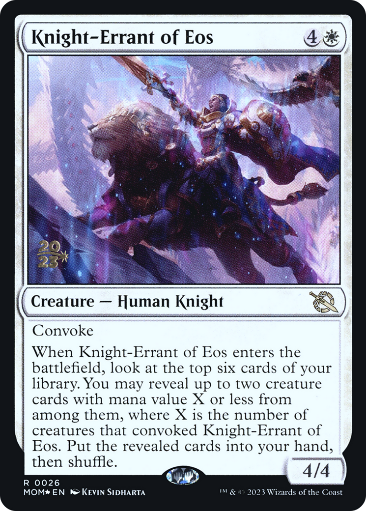 Knight-Errant of Eos [March of the Machine Prerelease Promos] | Black Swamp Games