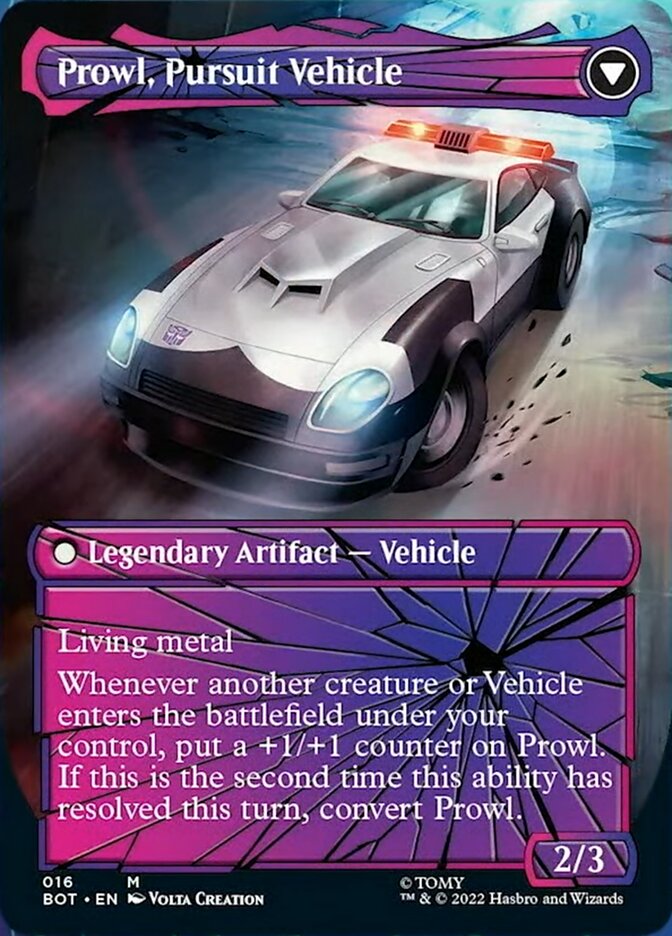 Prowl, Stoic Strategist // Prowl, Pursuit Vehicle (Shattered Glass) [Transformers] | Black Swamp Games