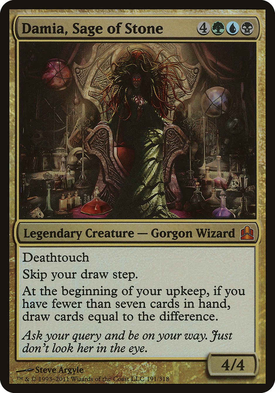 Damia, Sage of Stone (Oversized) [Commander 2011 Oversized] | Black Swamp Games
