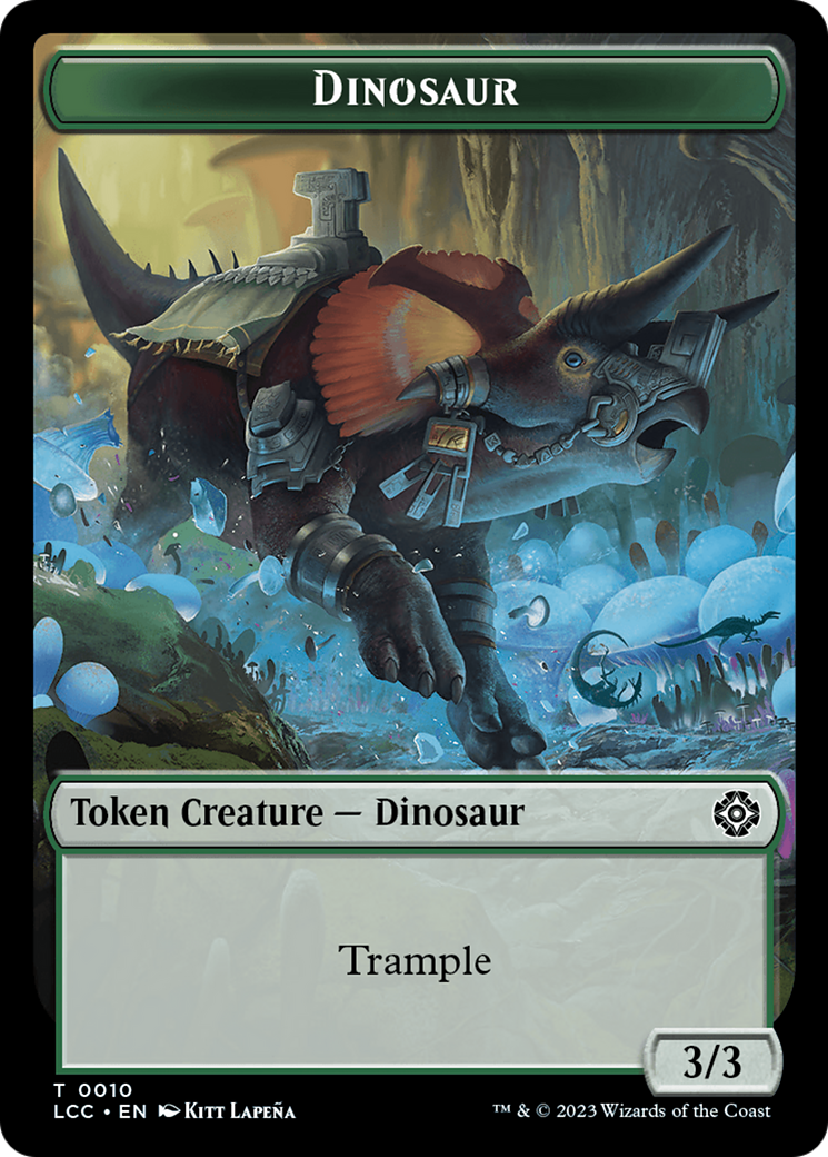 City's Blessing // Dinosaur Double-Sided Token [The Lost Caverns of Ixalan Commander Tokens] | Black Swamp Games