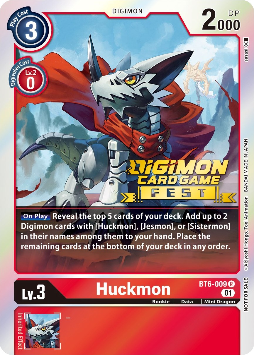 Huckmon [BT6-009] (Digimon Card Game Fest 2022) [Double Diamond Promos] | Black Swamp Games