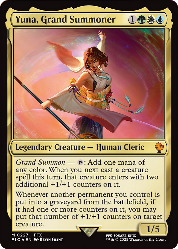 Yuna, Grand Summoner (Surge Foil) [FINAL FANTASY Commander] | Black Swamp Games