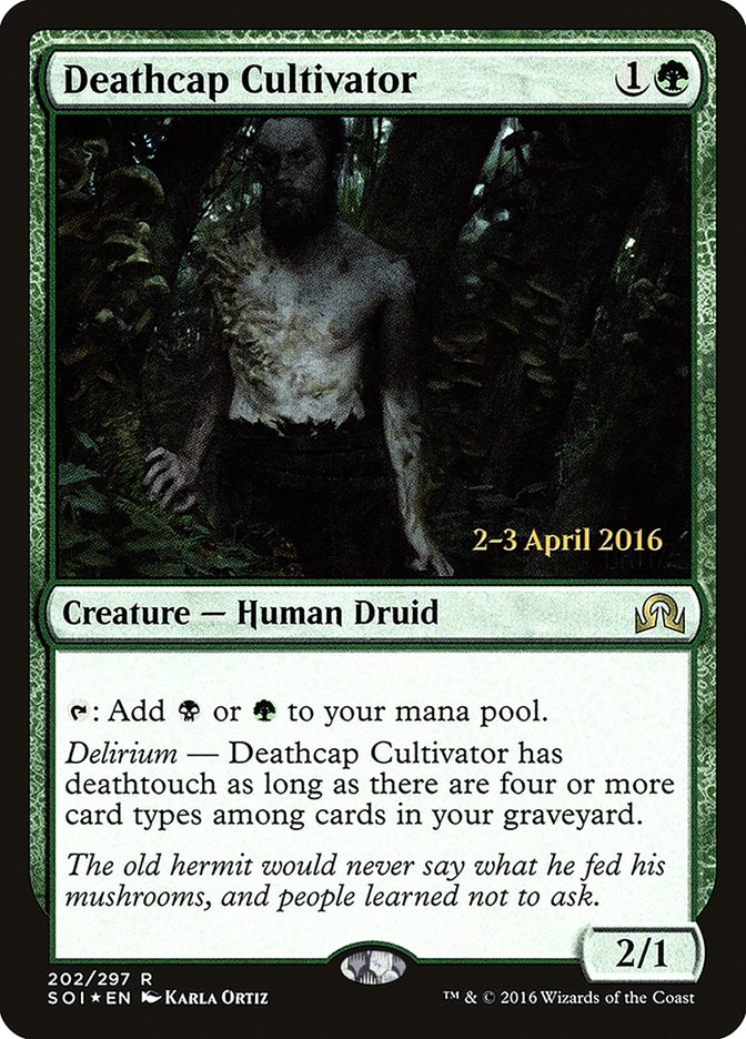 Deathcap Cultivator [Shadows over Innistrad Prerelease Promos] | Black Swamp Games