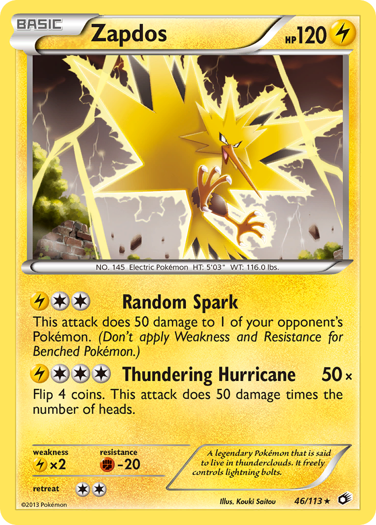Zapdos (46/113) [Black & White: Legendary Treasures] | Black Swamp Games