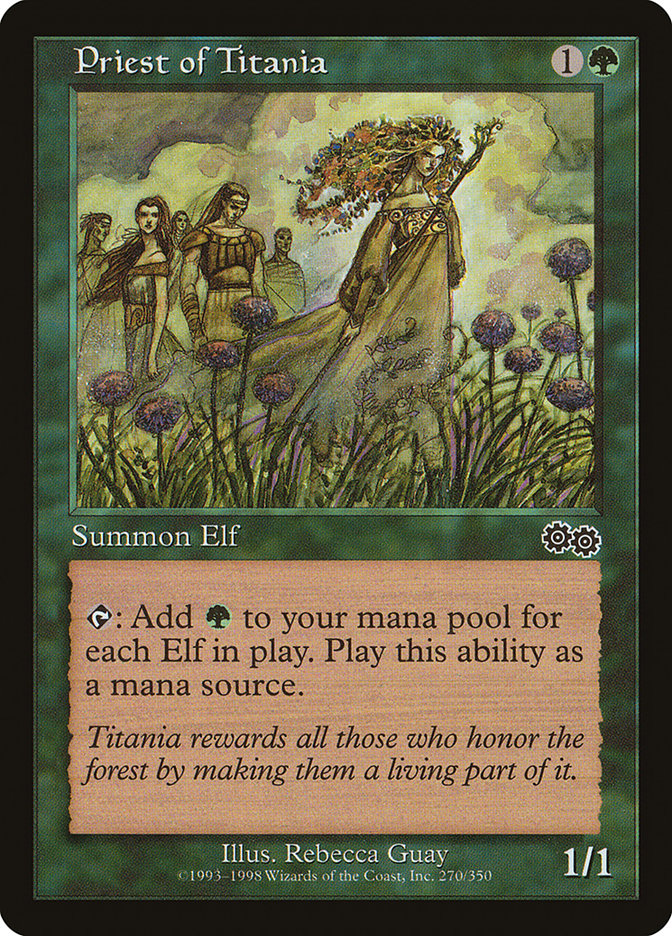 Priest of Titania [Urza's Saga] | Black Swamp Games