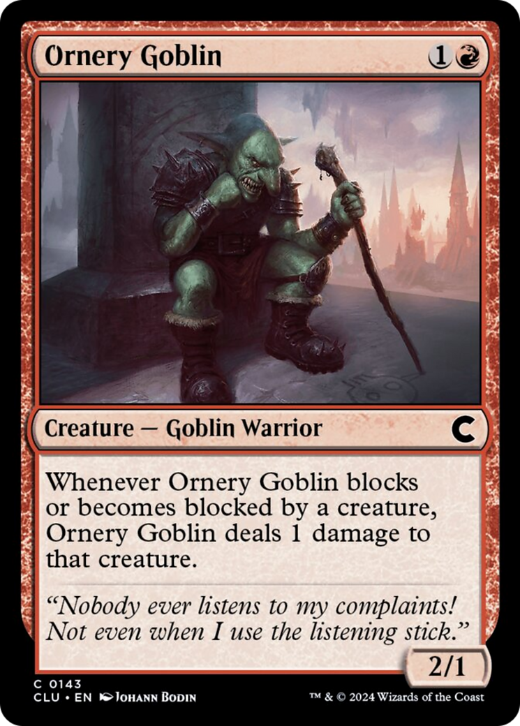 Ornery Goblin [Ravnica: Clue Edition] | Black Swamp Games