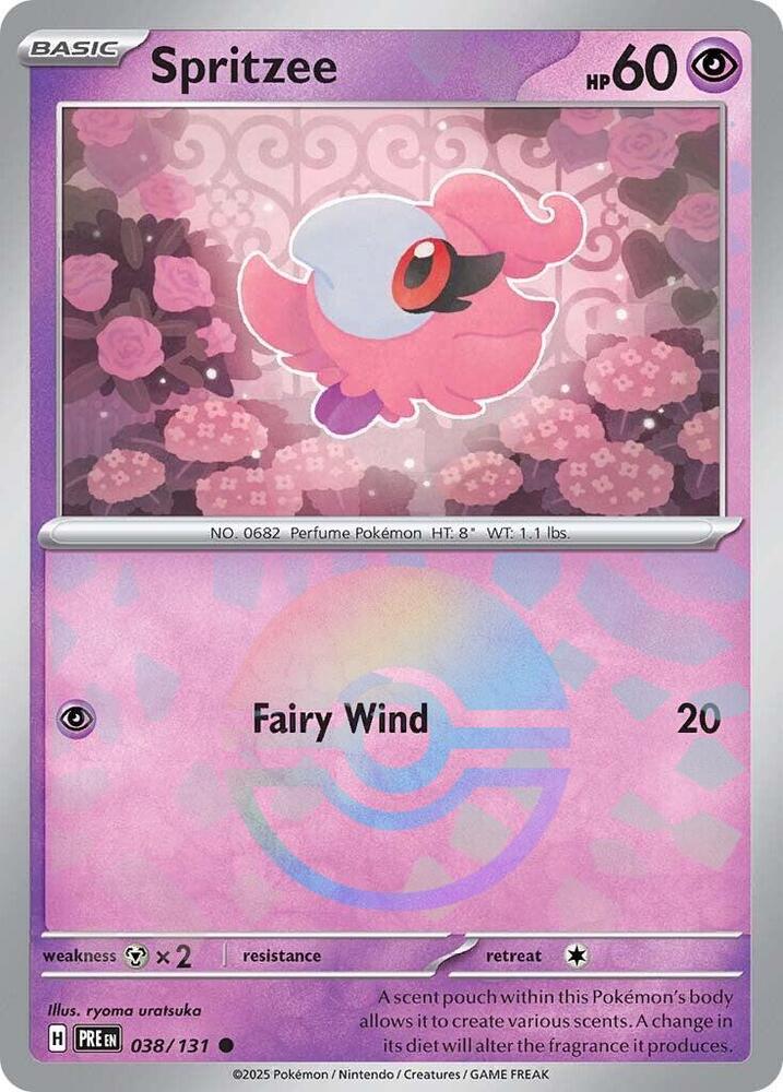 Spritzee (038/131) (Poke Ball Pattern) [Scarlet & Violet: Prismatic Evolutions] | Black Swamp Games