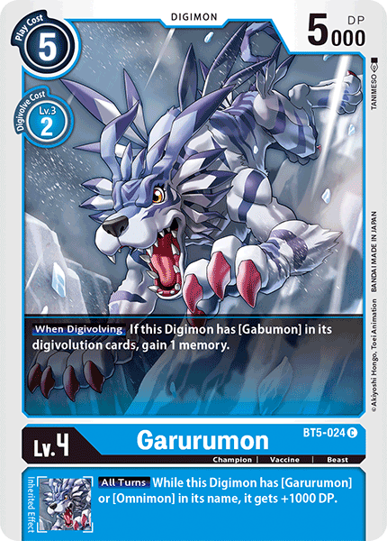 Garurumon [BT5-024] [Battle of Omni] | Black Swamp Games