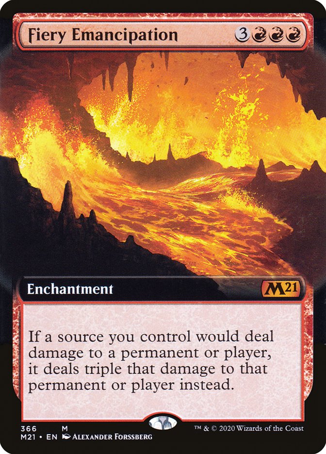 Fiery Emancipation (Extended Art) [Core Set 2021] | Black Swamp Games