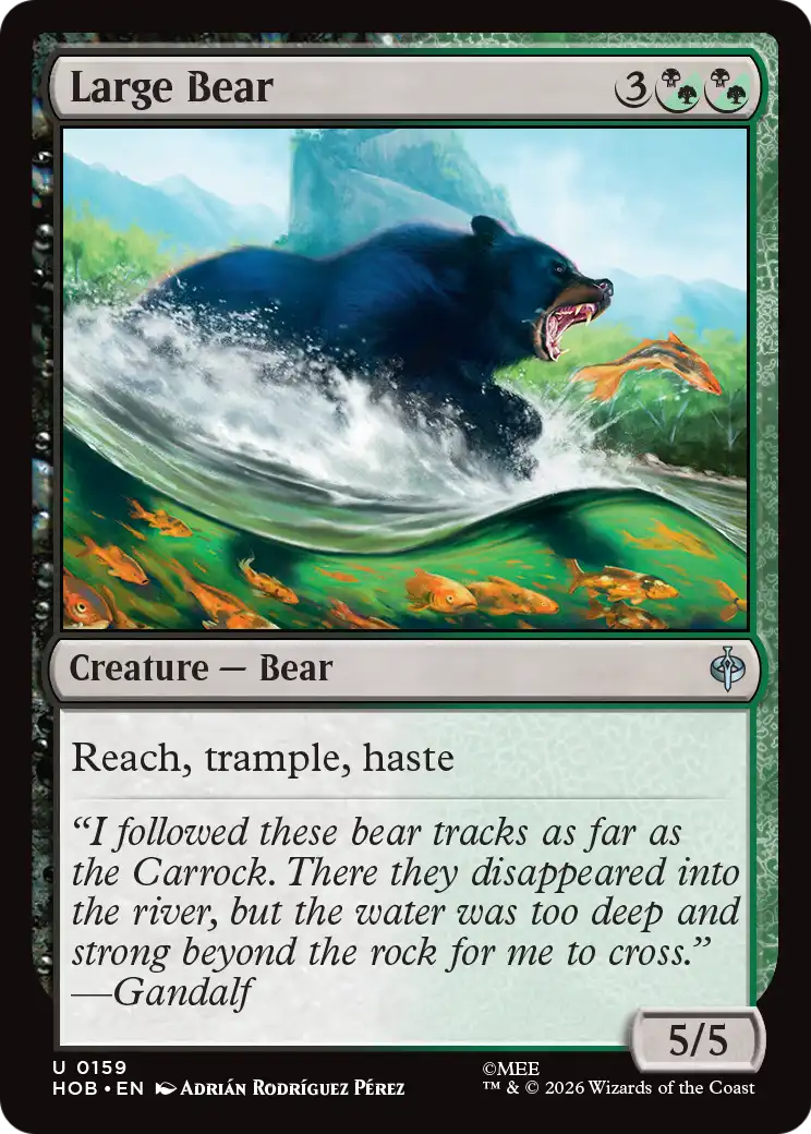 Large Bear [The Hobbit] | Black Swamp Games