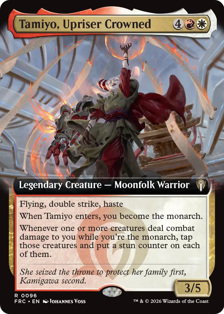 Tamiyo, Upriser Crowned (Extended Art) [Reality Fracture Commander] | Black Swamp Games